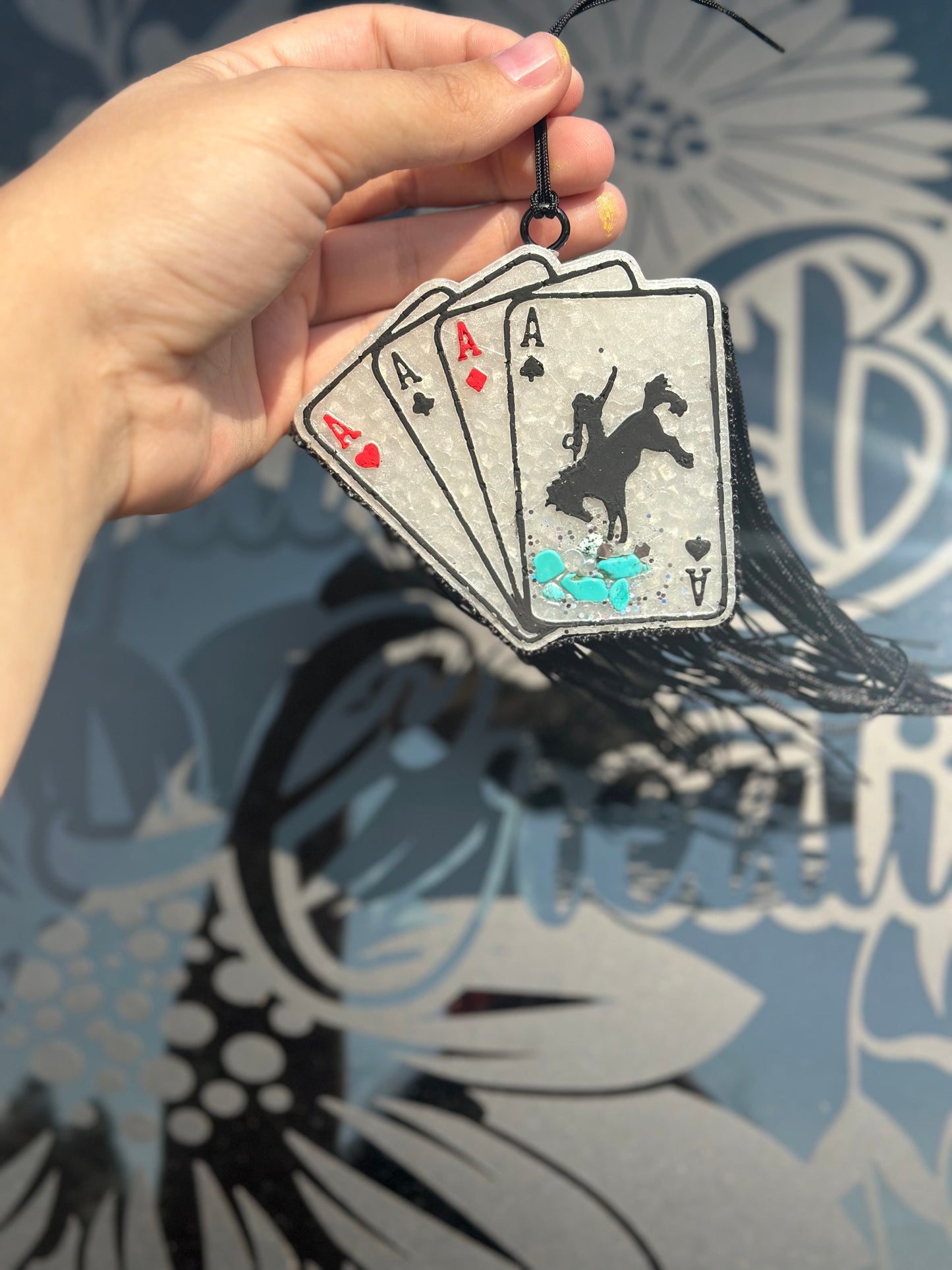 Hand Delt Card Freshie