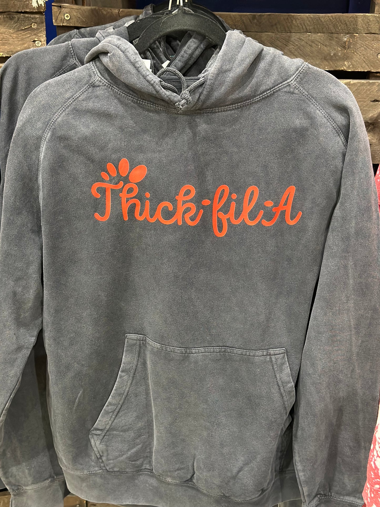 Thick Acid Wash Hoodie (color may vary)