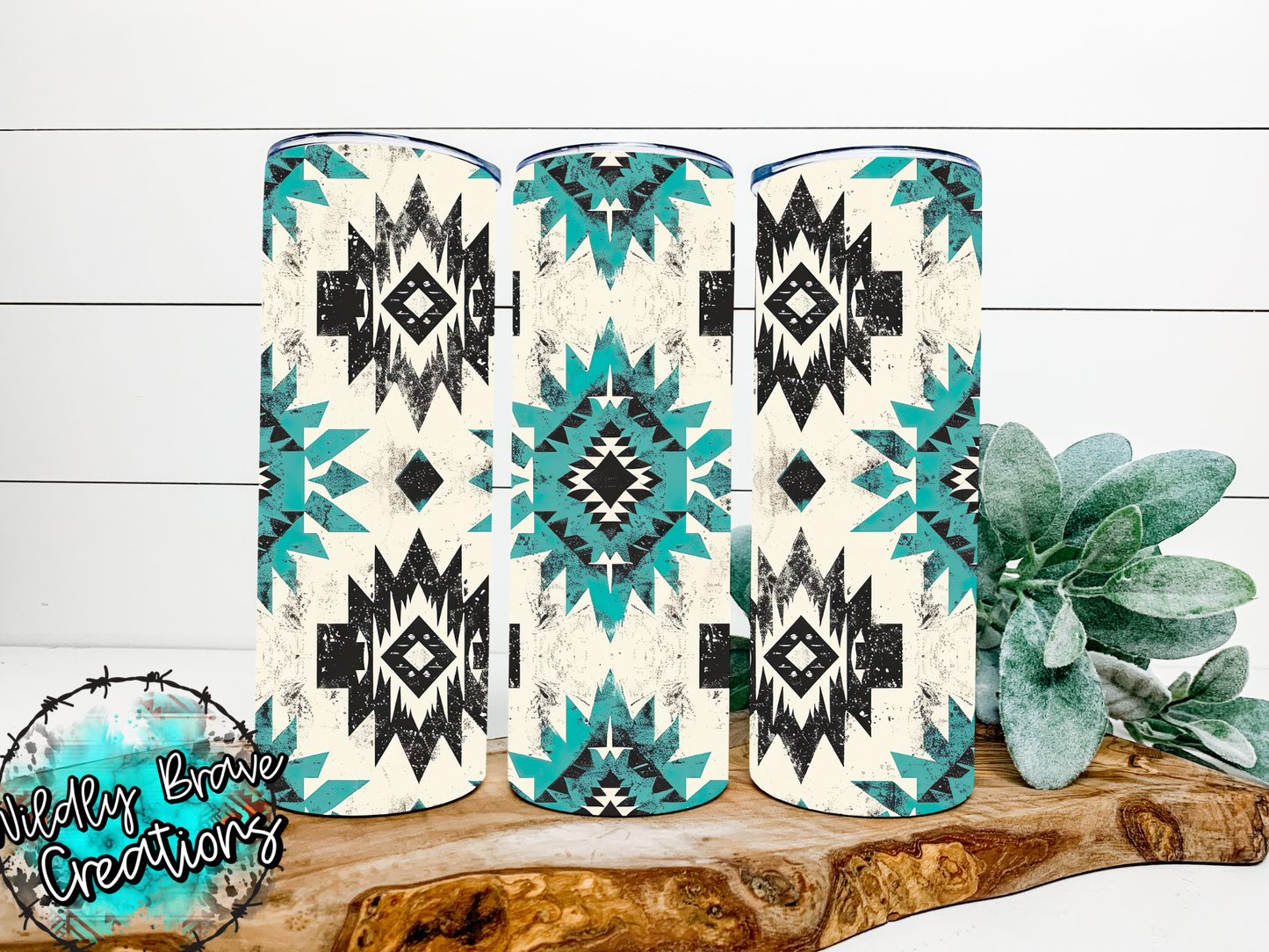 Turquoise Aztec 20oz Tumbler