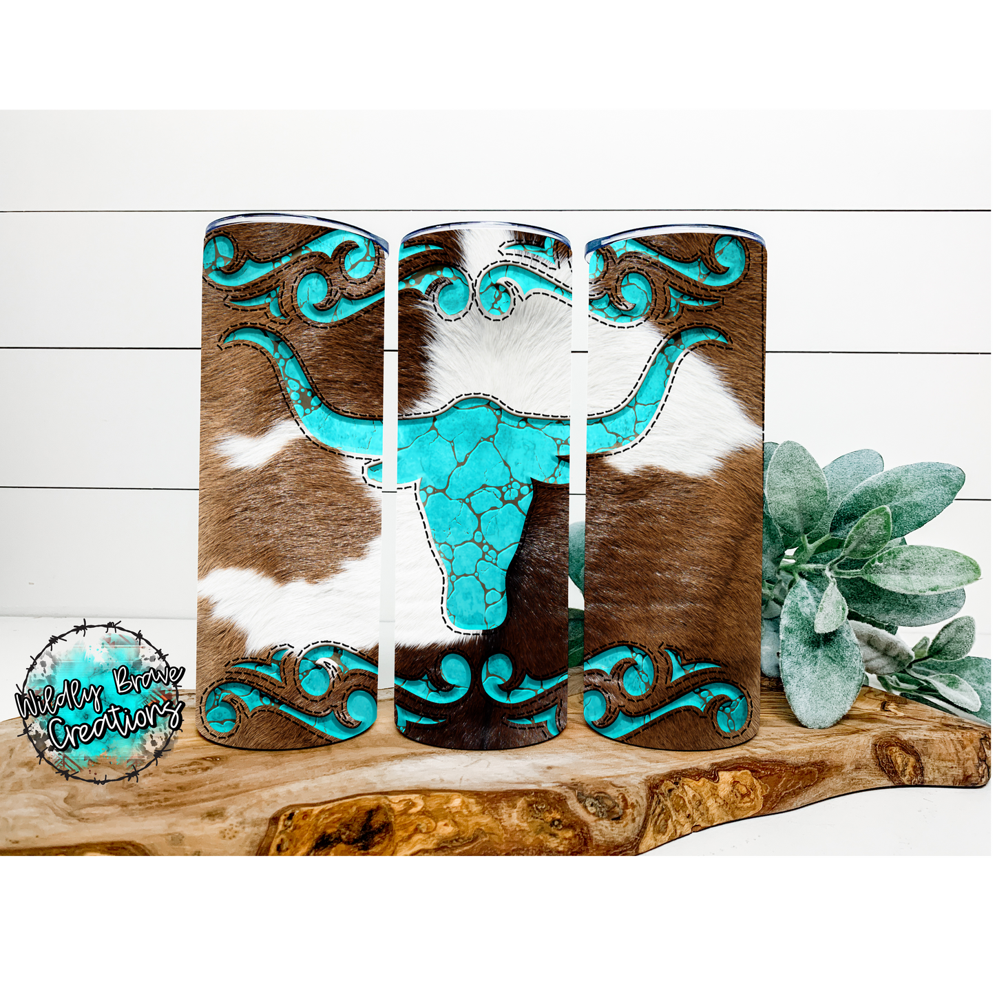 Turquoise Skull Drinkware