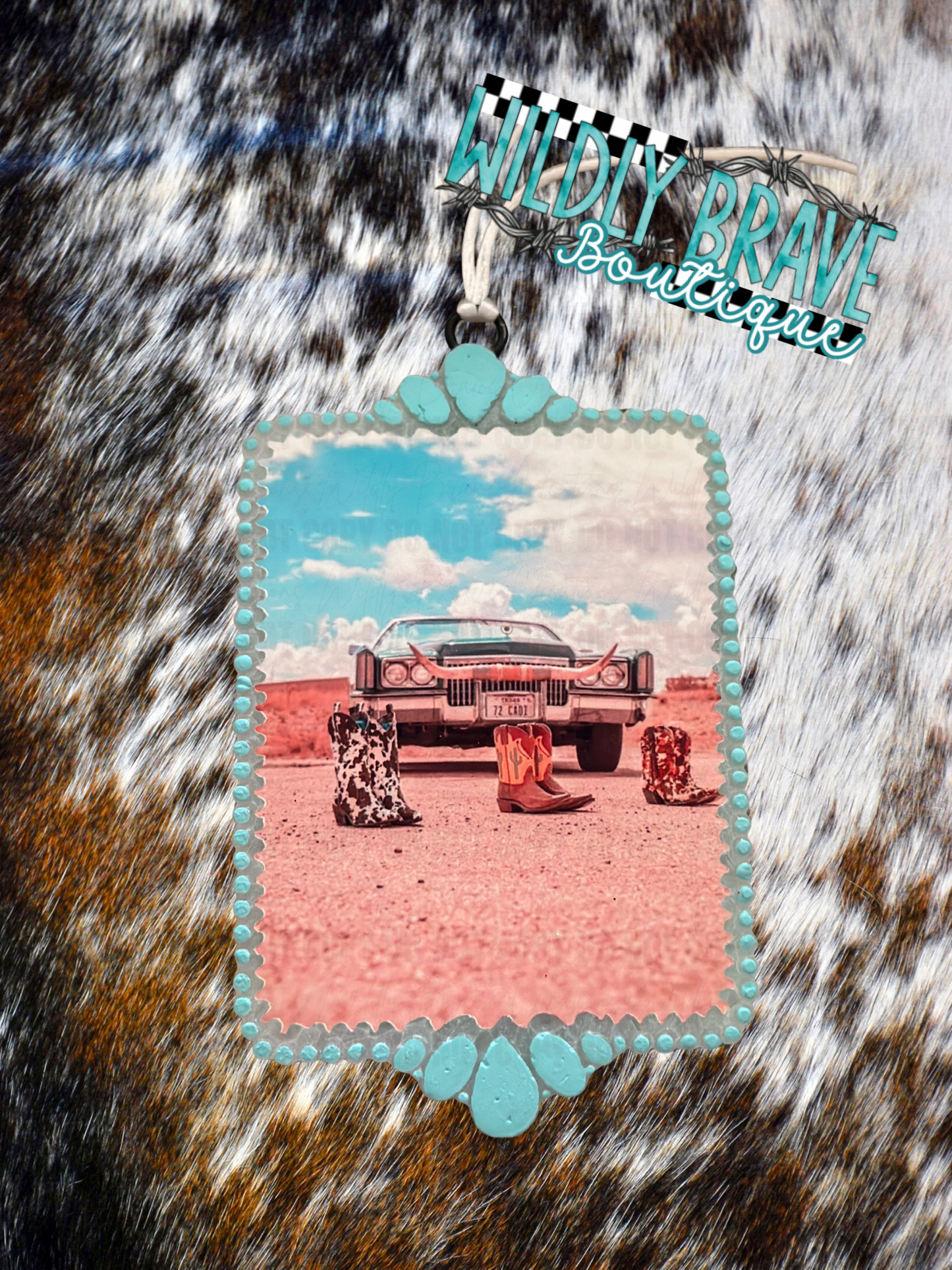 Rectangle Turquoise card stock Freshie