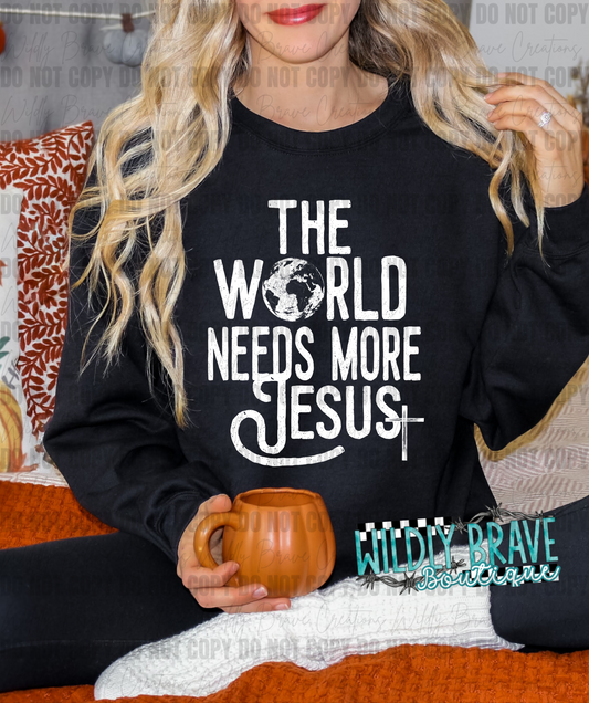 World Need Jesus Crewneck