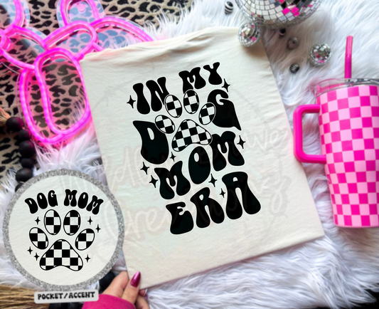 Dog Mom Checkered T-shirt