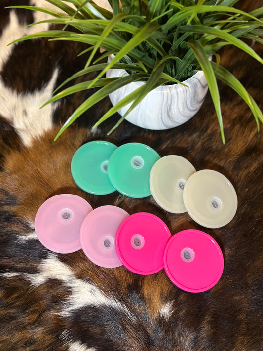 Beer Can GLASS lids (PLASTIC)