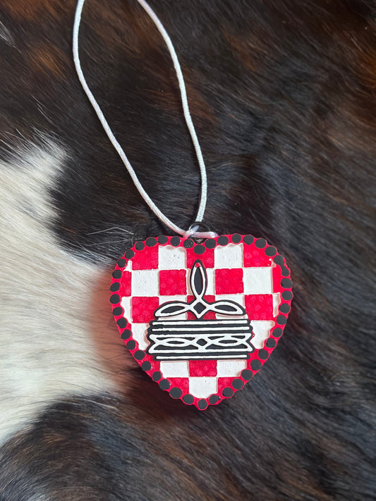 Checkered Heart Boot Medium Freshie