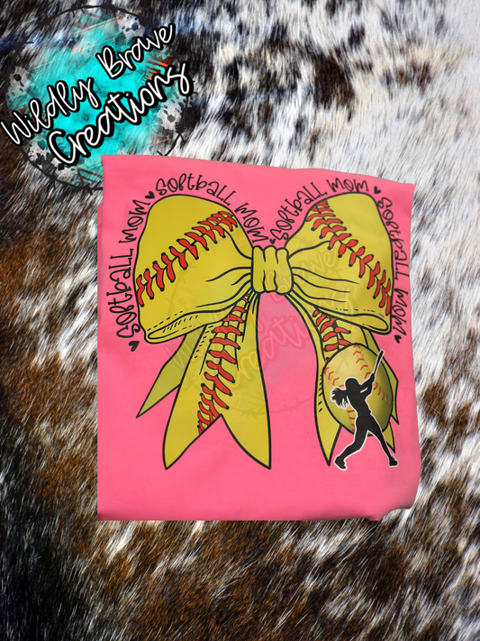 Neon Softball Mom T-shirt