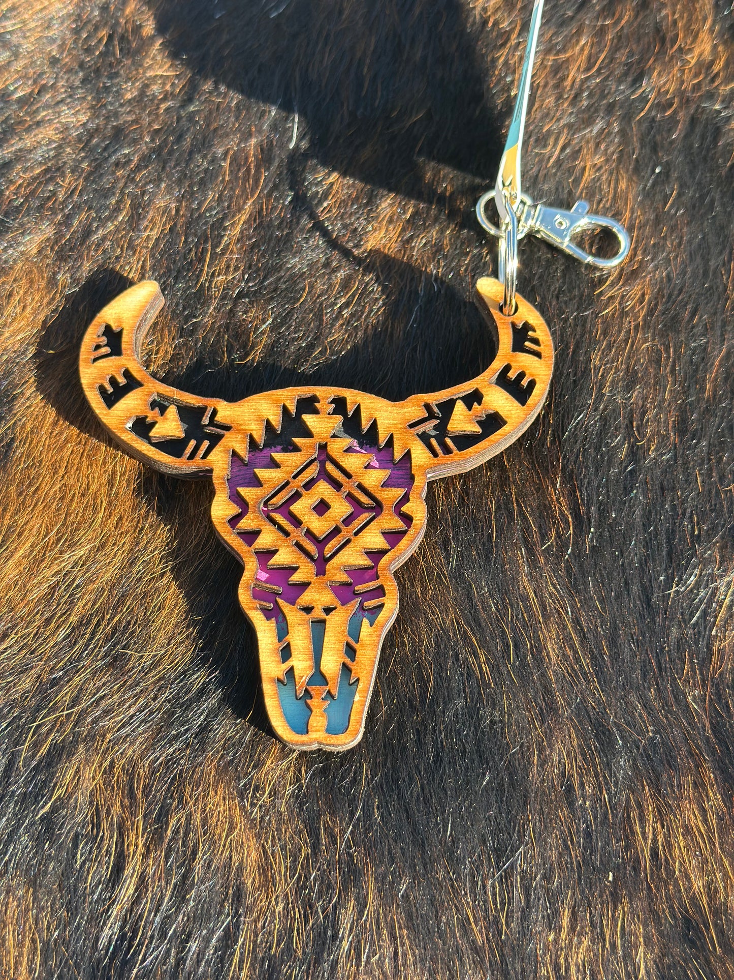 Bull Skull Keychains