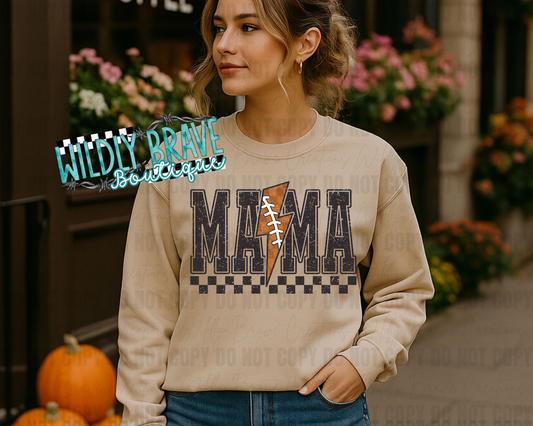 Mama Distressed Football ADULT