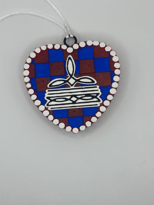 Checkered Heart Freshie