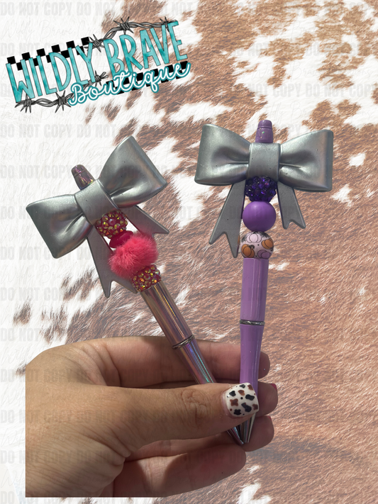 Silver bow Pen