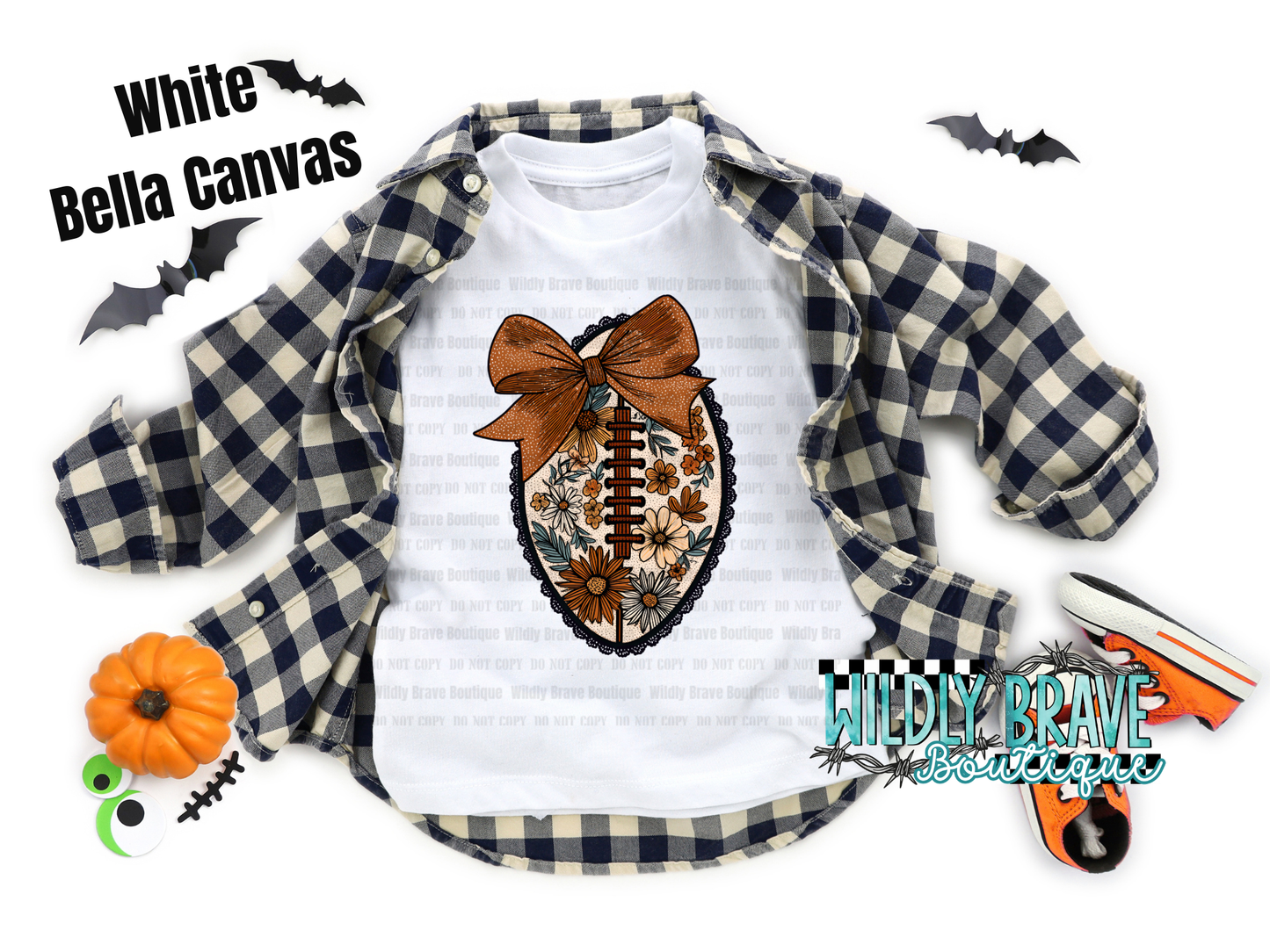 Floral Football Graphic Tee or Crewneck
