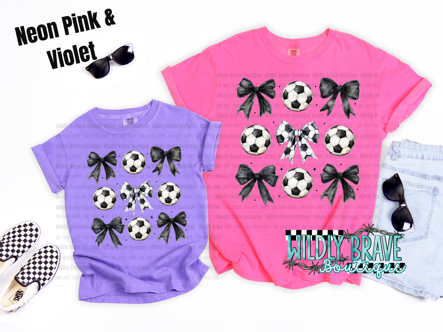 Soccer Bows Graphic Tee or Crewneck