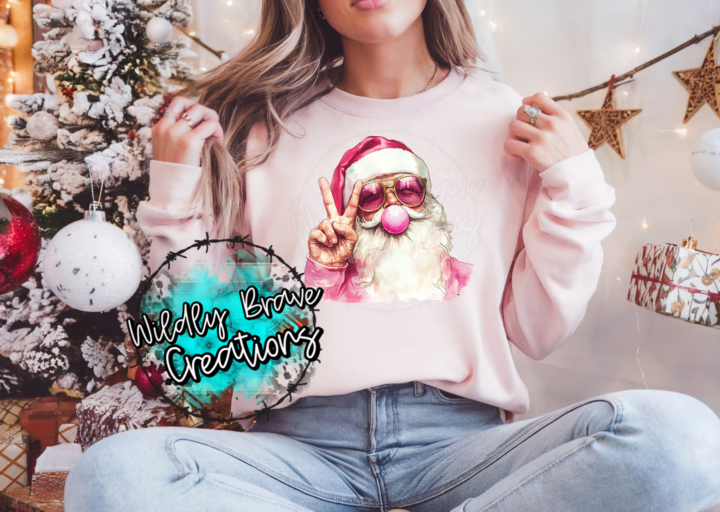 Santa Peace Crewneck
