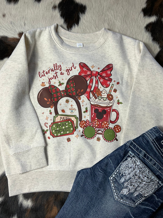 Litterally Just A Girl Youth Crewneck