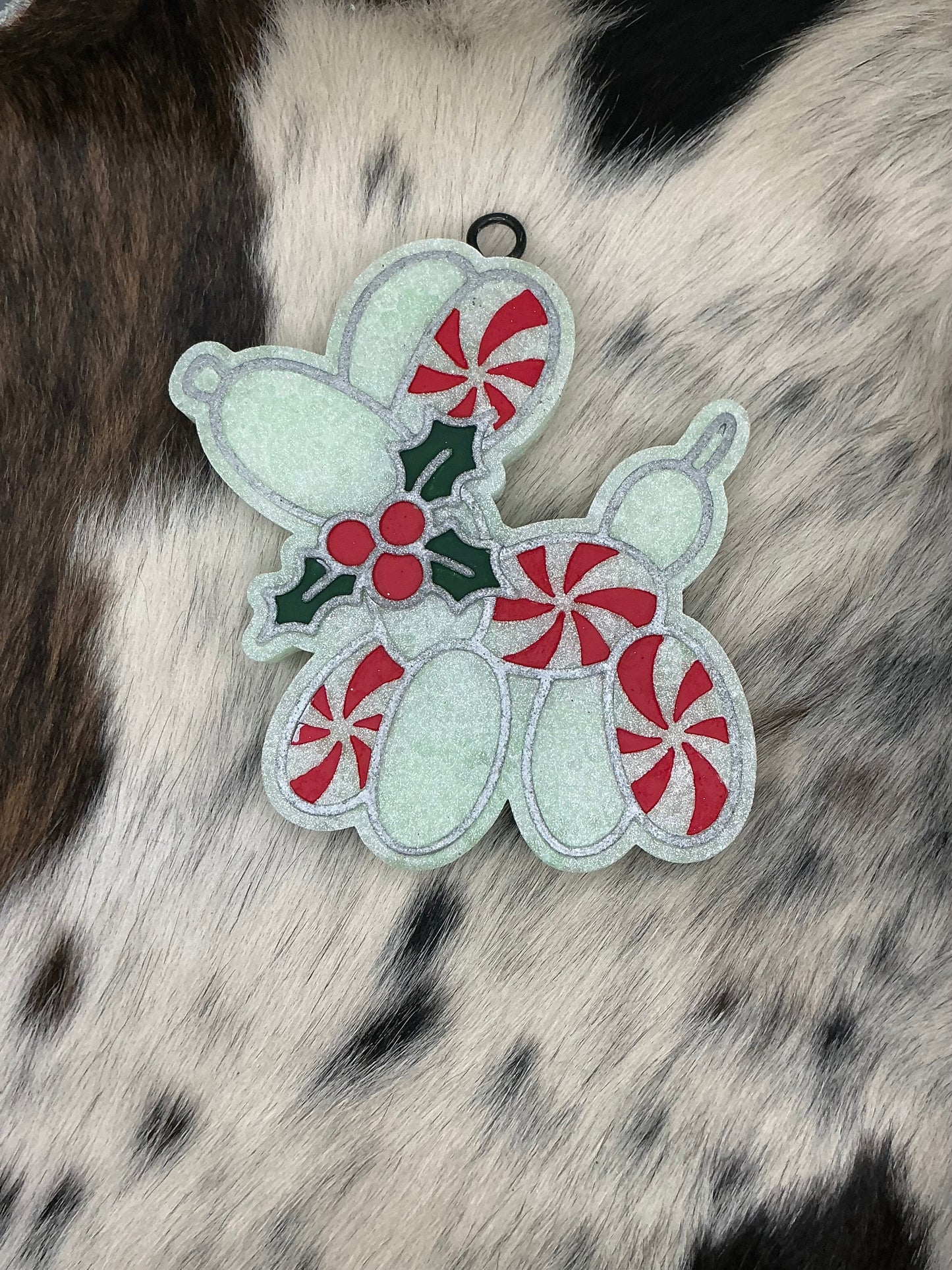 Peppermint Ballon Dog  Freshie