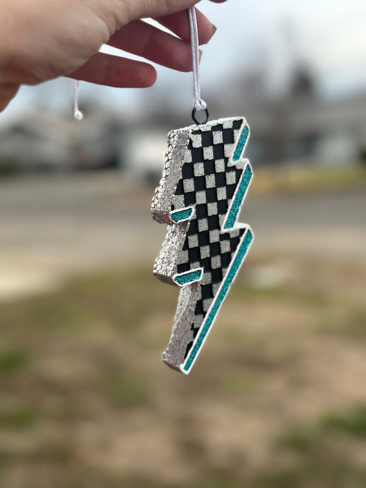 Checkered Lightning Bolt Freshie
