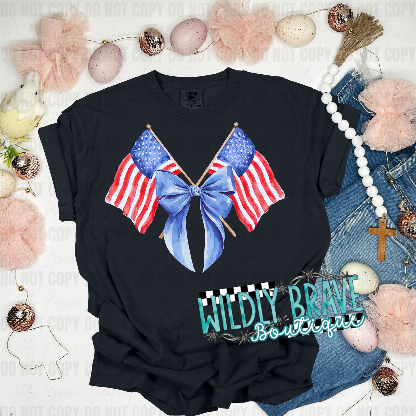 Flags and Bow Tshirt