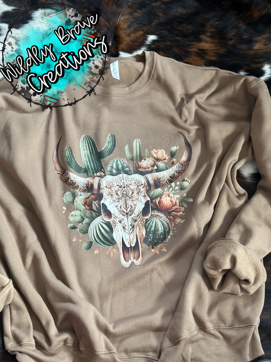Bull Skull Crewneck
