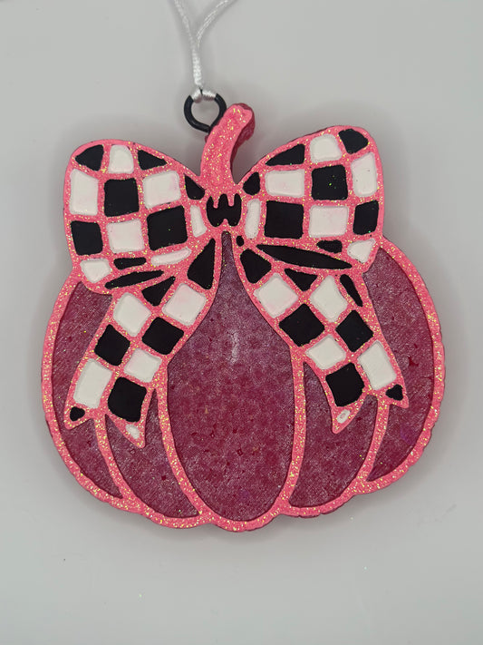 Checkered Pumpkin Freshie