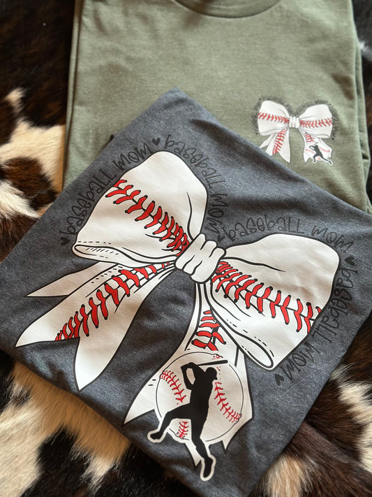Baseball Bow Mama T-shirt