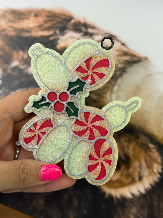 Peppermint Ballon Dog  Freshie