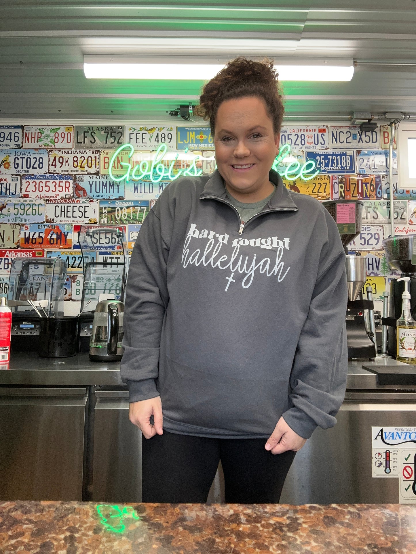 Hard Fought Charcoal 1/4 Zip