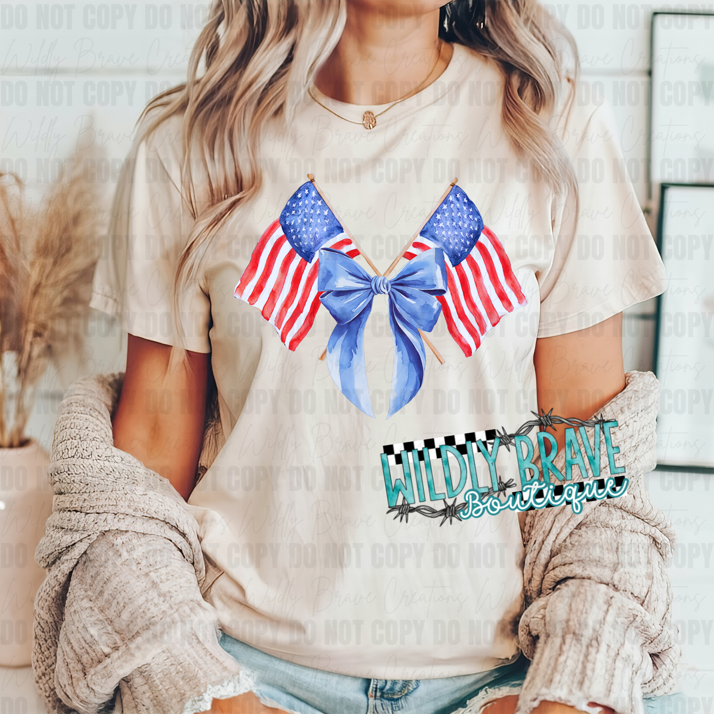 Flags and Bow Tshirt