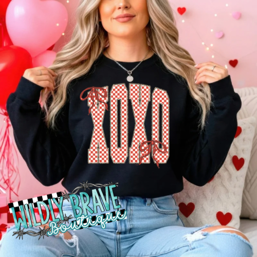 Leopard XOXO Adult Crewneck