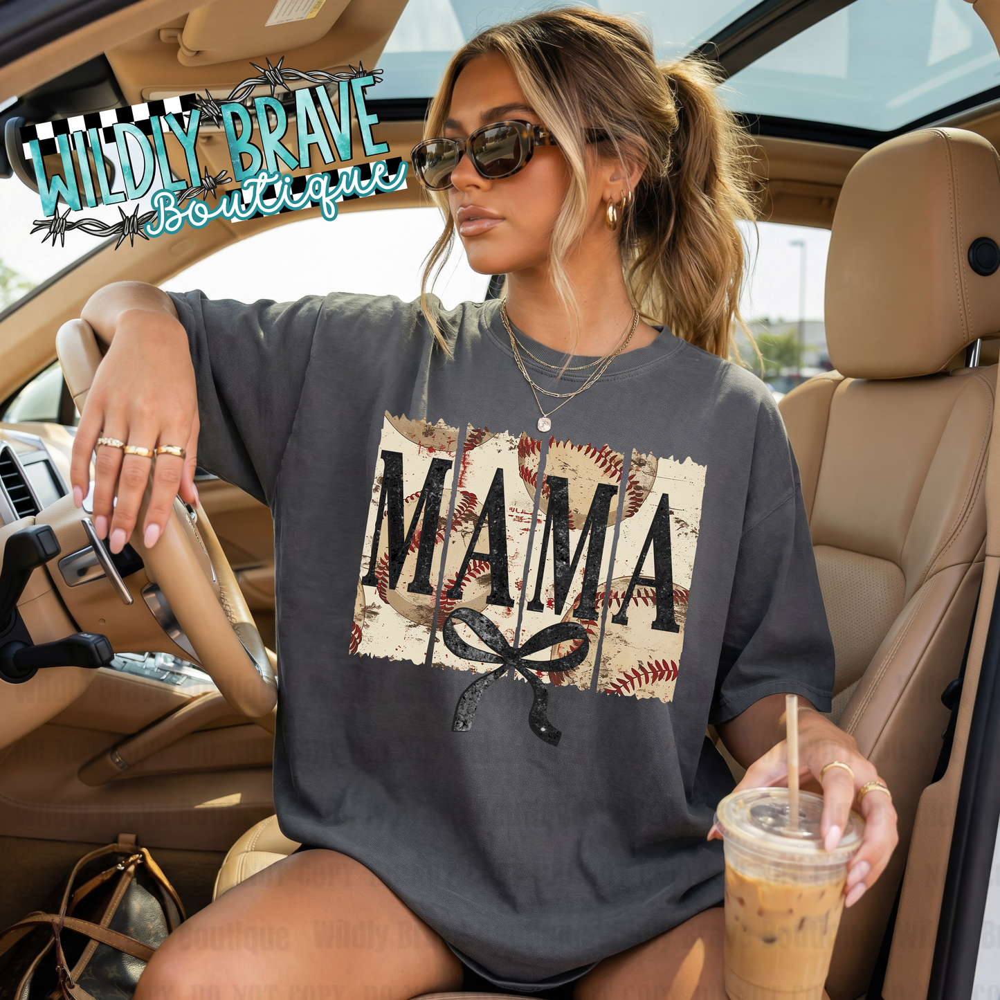 MAMA Baseball Comfort Colors Shirt