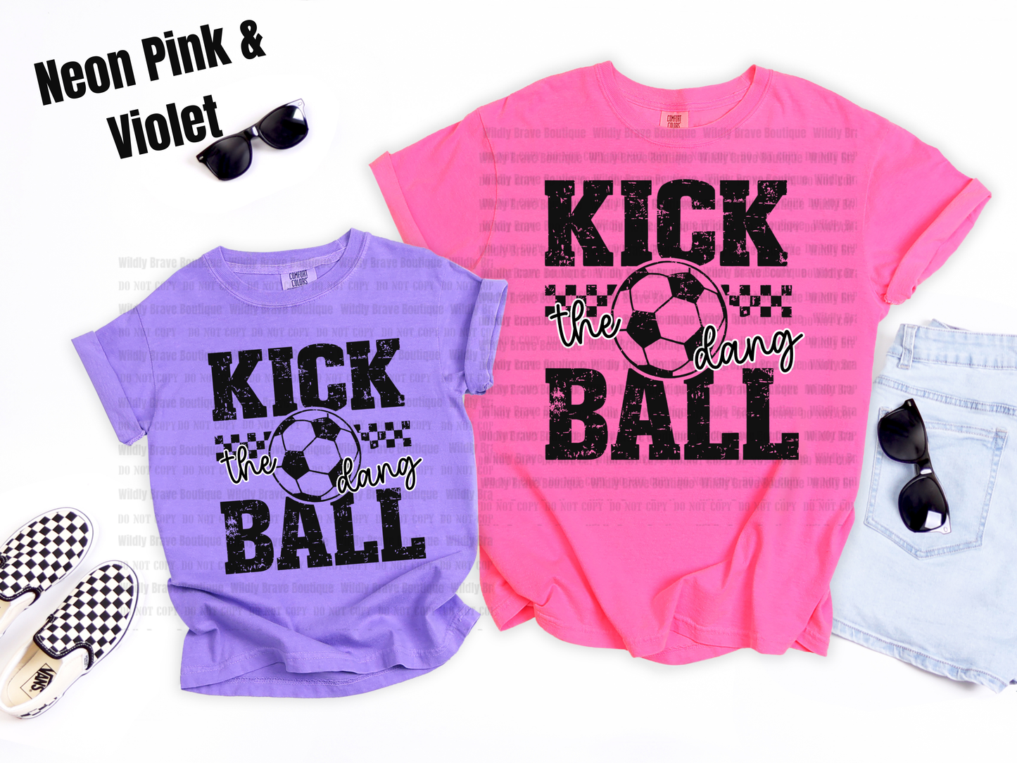 Kick the Dang Ball Graphic Tee or Crewneck
