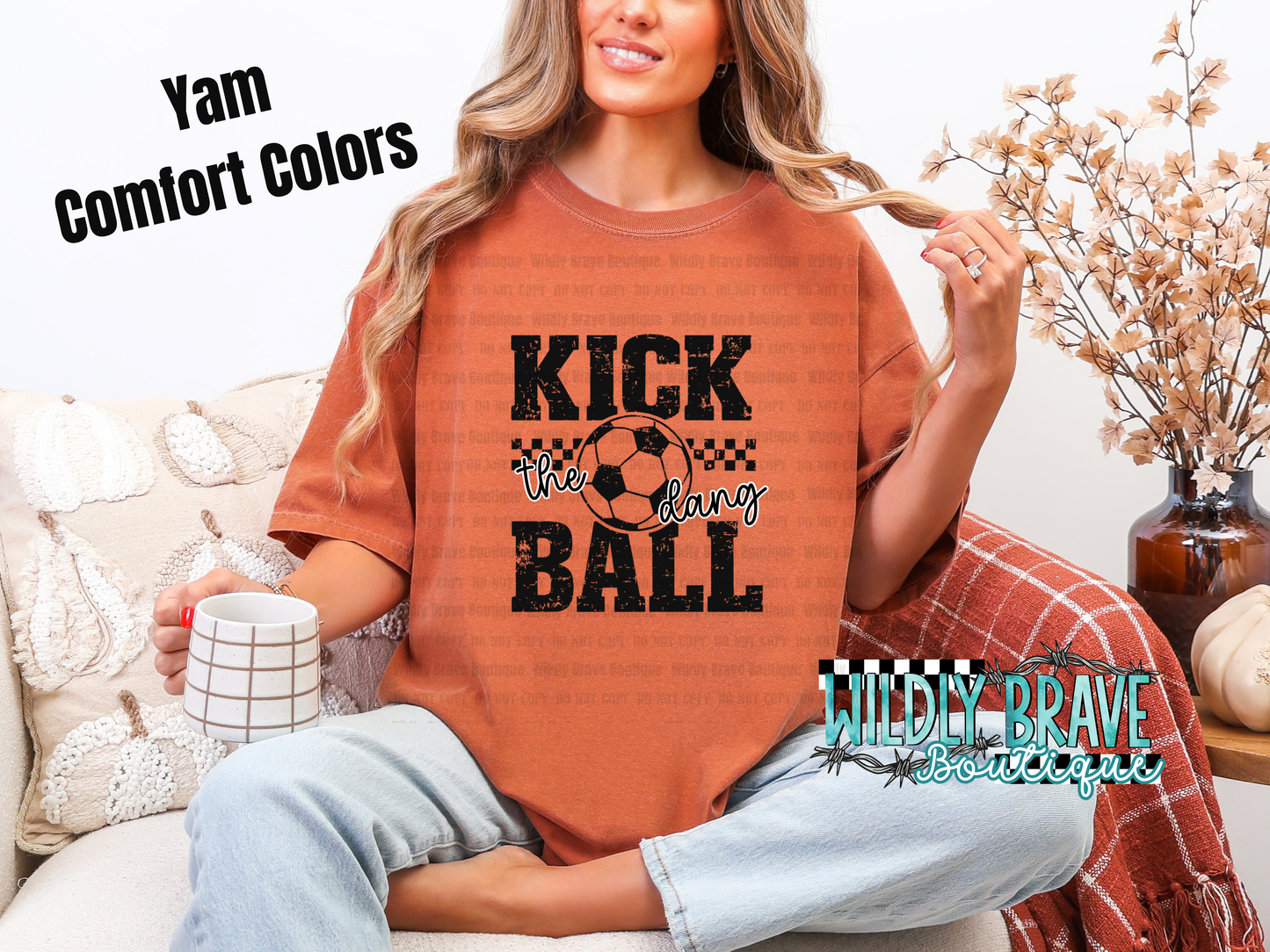 Kick the Dang Ball Graphic Tee or Crewneck