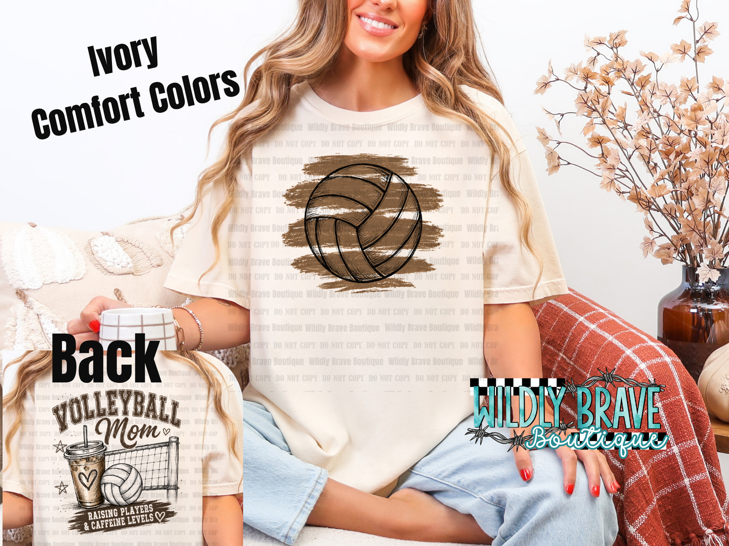 Volleyball mama Graphic Tee or Crewneck
