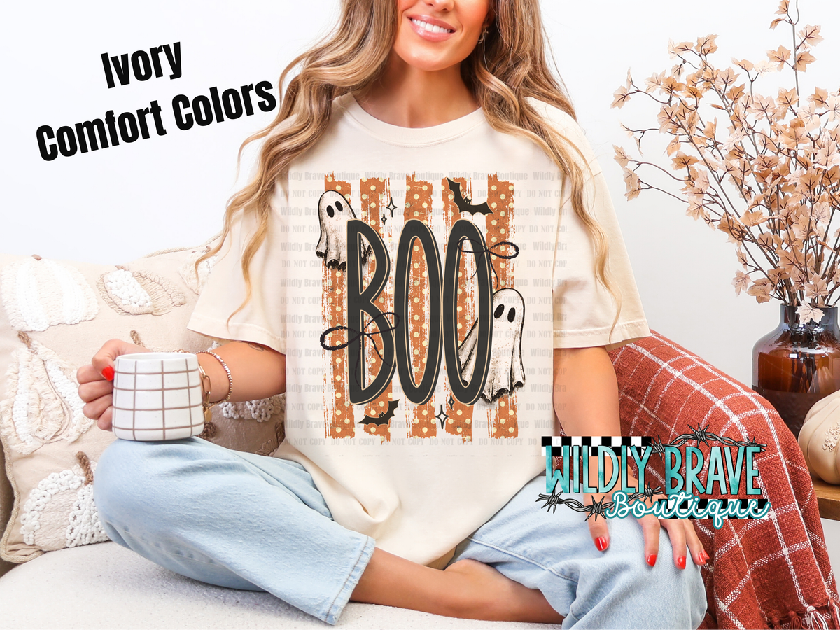 Boo Stripes Graphic Tee