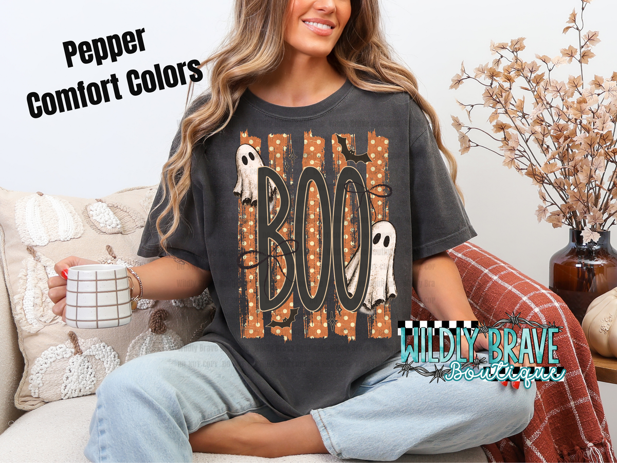 Boo Stripes Graphic Tee