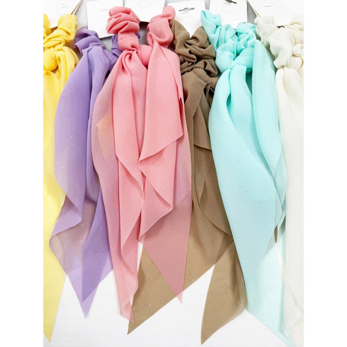 Glittered Sheer Long Tail Hair Scrunchie
