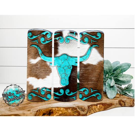 Turquoise Skull Drinkware