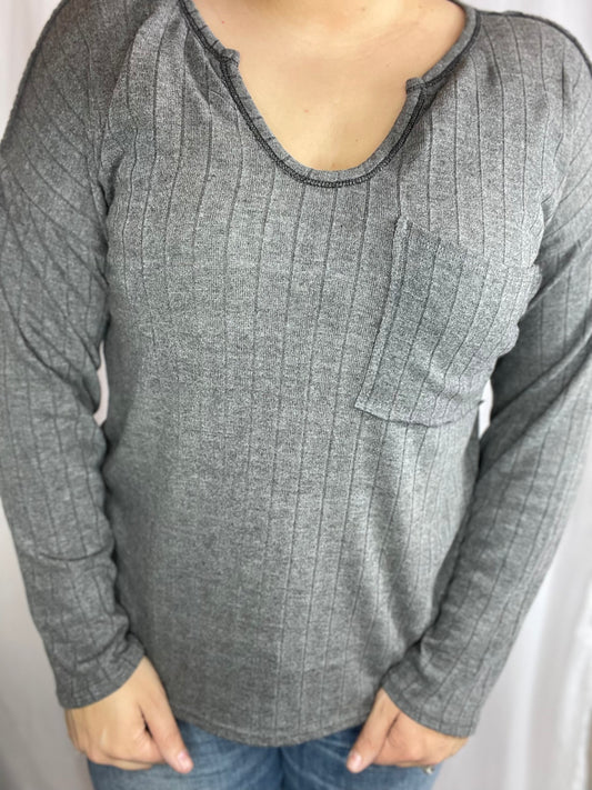 SYDNEY CHARCOAL RIBBED